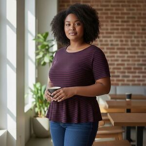 Merona Striped Peplum Top 